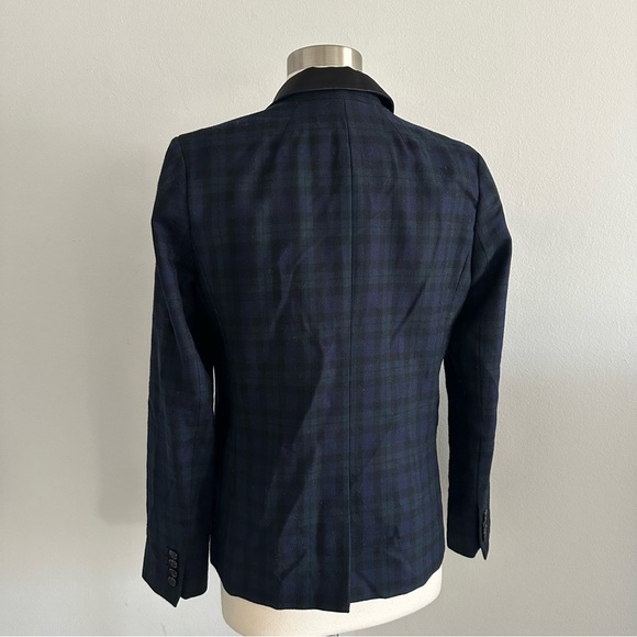 New J. Crew Regent Plaid Blazer Jacket 100% Wool Sz 4 - Picture 6 of 9